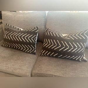 Authentic Malian Bogolan Mudcloth pillow covers